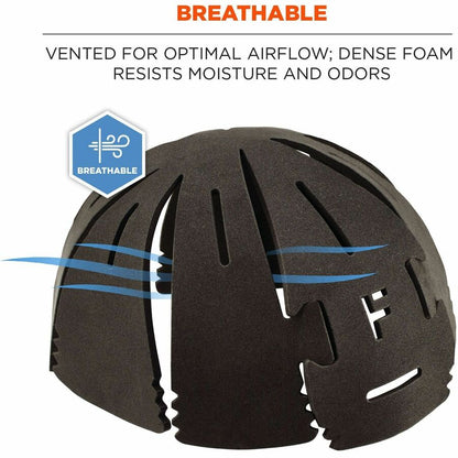 Ergodyne Skullerz 8944 Universal Bump Cap Insert - Bump, Scrape, Bruise Protection - Soft Foam - Black - 1 Each