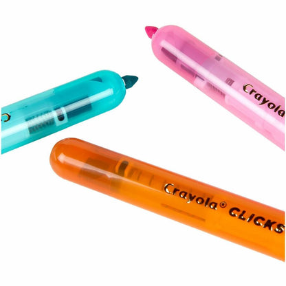 Crayola Marker - Retractable - Washable - Assorted Ink - Water Based - Assorted Plastic Barrel - 10 / Pack