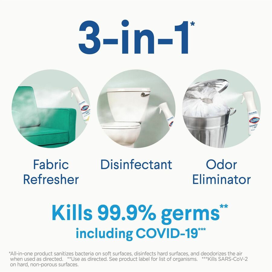 Clorox Disinfecting, Sanitizing & Antibacterial - 16 fl oz (0.5 quart) - Eucalyptus Peppermint Scent - Non-aerosol, Blea
