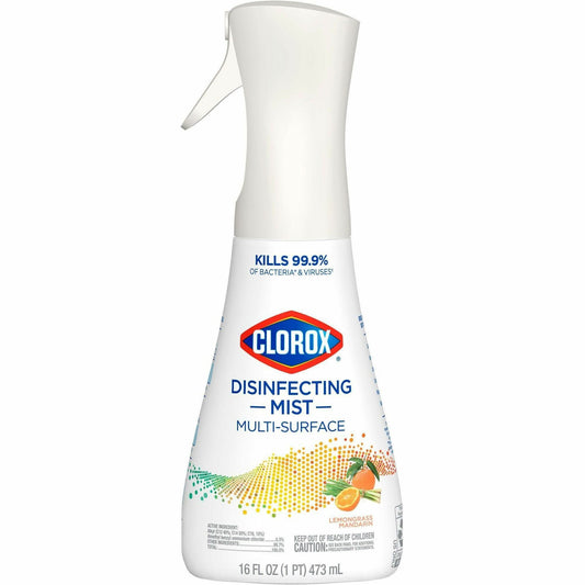 Clorox Disinfecting, Sanitizing & Antibacterial - 16 fl oz (0.5 quart) - Lemongrass Mandarin Scent - Non-aerosol, Bleach