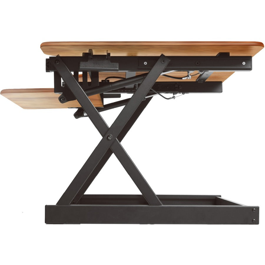 Rocelco DADR-46 46" Adjustable Desk Riser with EVR - 20" Height x 46" Width - Desk - Teak - For Monitor, Notebook, Keybo