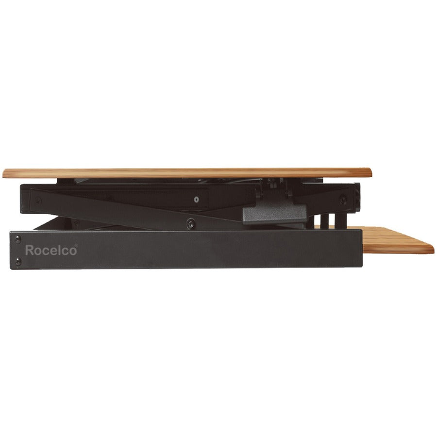 Rocelco DADR-46 46" Adjustable Desk Riser with EVR - 20" Height x 46" Width - Desk - Teak - For Monitor, Notebook, Keybo