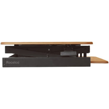 Rocelco DADR-46 46" Adjustable Desk Riser with EVR - 20" Height x 46" Width - Desk - Teak - For Monitor, Notebook, Keybo