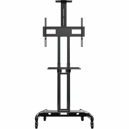 Rocelco VSTC Standard TV Cart - 100 lb Load Capacity - 4 Casters - 2.50" Caster Size - Steel Frame - Black - 32" to 70" 
