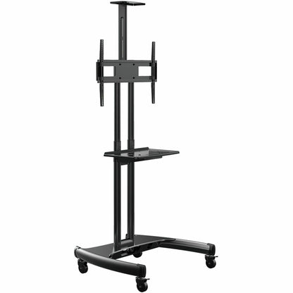 Rocelco VSTC Standard TV Cart - 100 lb Load Capacity - 4 Casters - 2.50" Caster Size - Steel Frame - Black - 32" to 70" 