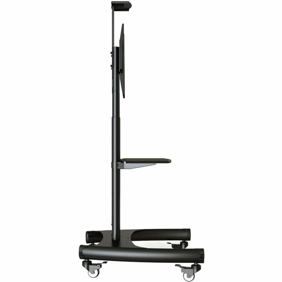 Rocelco VSTC Standard TV Cart - 100 lb Load Capacity - 4 Casters - 2.50" Caster Size - Steel Frame - Black - 32" to 70" 
