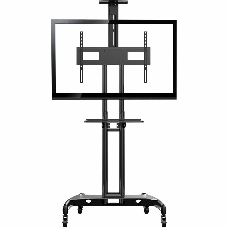 Rocelco VSTC Standard TV Cart - 100 lb Load Capacity - 4 Casters - 2.50" Caster Size - Steel Frame - Black - 32" to 70" 