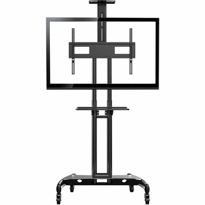 Rocelco VSTC Standard TV Cart - 100 lb Load Capacity - 4 Casters - 2.50" Caster Size - Steel Frame - Black - 32" to 70" 