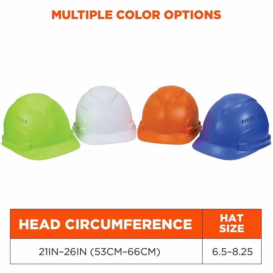 Ergodyne 8966 Lightweight Cap-Style Hard Hat - Recommended for: Head, Construction, Oil & Gas, Forestry, Mining, Utility