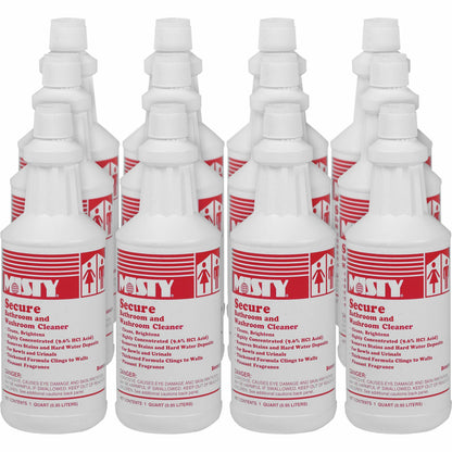 MISTY Secure Bathroom/Washroom Cleaner - For Urinal, Toilet Bowl, Metal Surface, Porcelain - Liquid - 32 fl oz (1 quart)