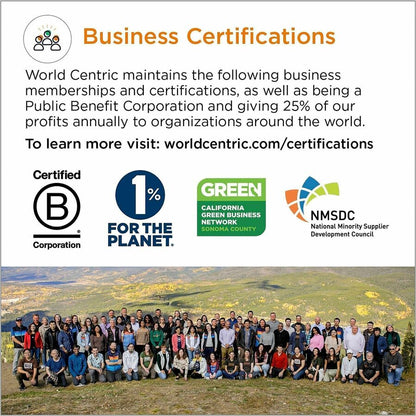 World Centric Compostable NoTree Paper Hot Cups - 8 fl oz - Natural - Paper - 20 / Carton