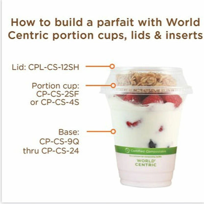 World Centric Compostable Clear Cold Cups - 20 fl oz - Clear - Polylactic Acid (PLA) - 20 / Carton
