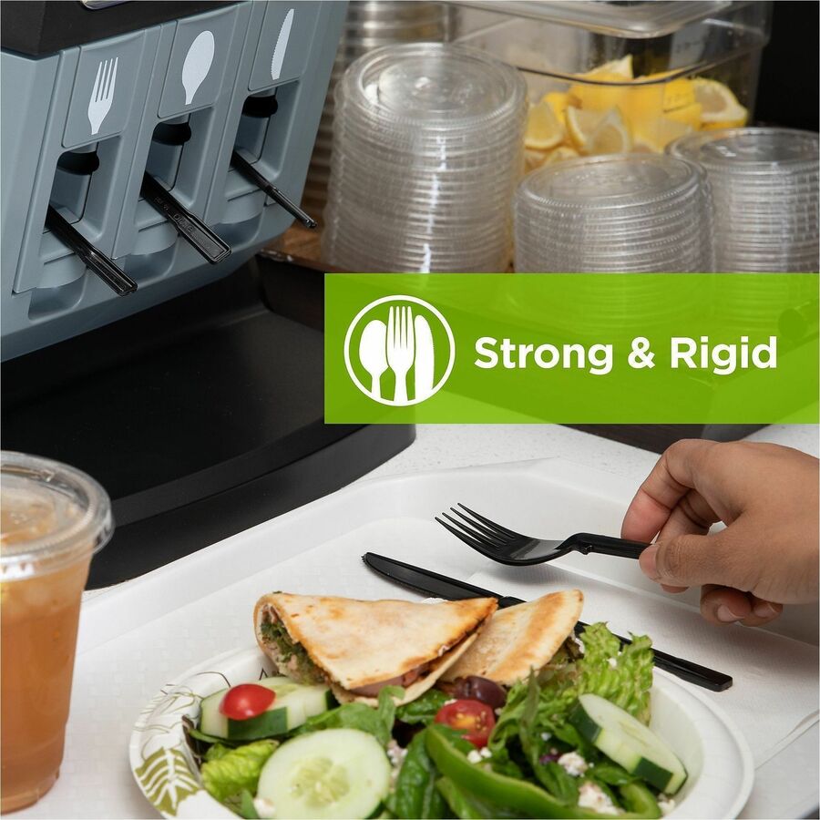 Dixie Ultra® SmartStock Cutlery Set - Fork - Fork - Food - Disposable - Plastic, Crystallized Polylactic Acid (CPLA) - N