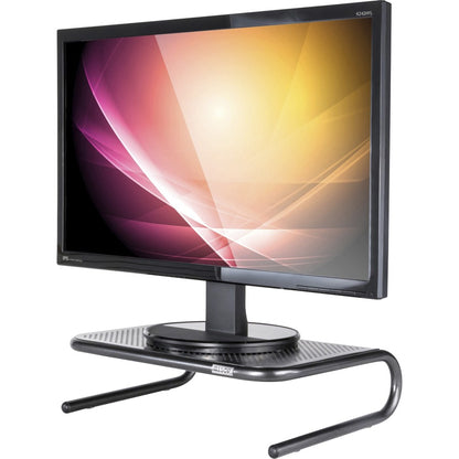 Allsop Metal Art Jr. Monitor Stand - 4" Height x 14" Width x 9" Depth - Powder Coated - Metal - Pearl Black - 1 Each