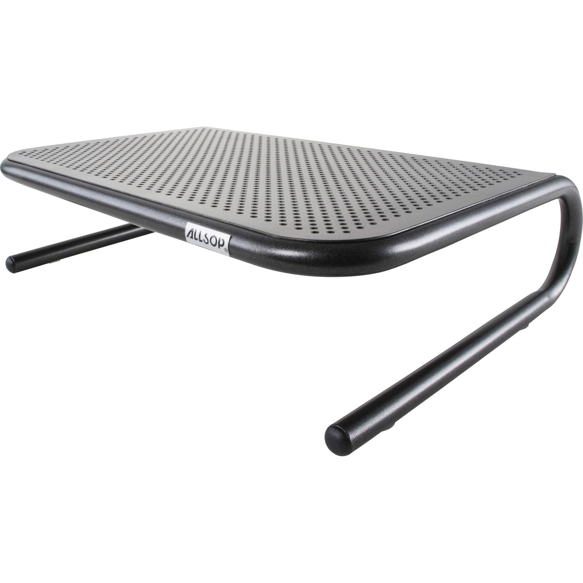 Allsop Metal Art Jr. Monitor Stand - 4" Height x 14" Width x 9" Depth - Powder Coated - Metal - Pearl Black - 1 Each