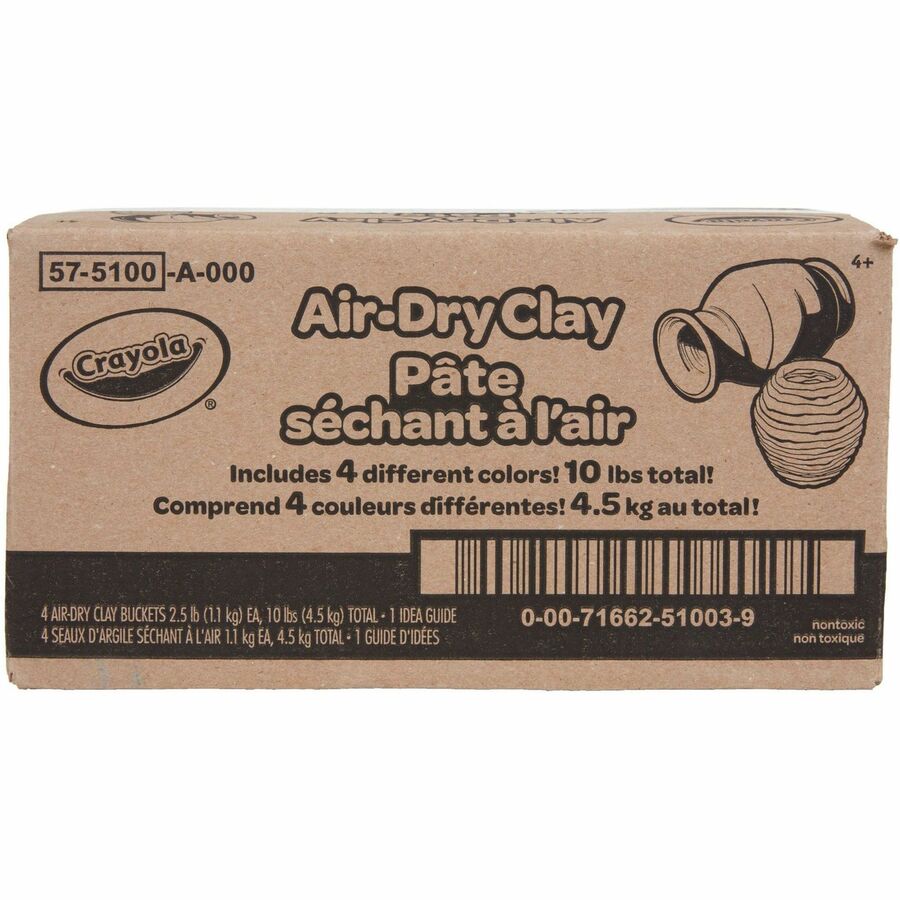 Crayola Air-Dry Clay - Classroom, Room - Assorted - 4 / Pack