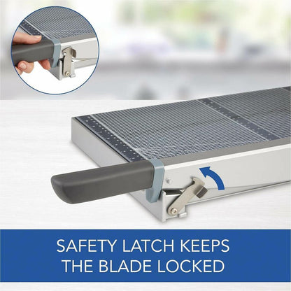 Swingline ClassicCut Guillotine Glass Trimmer - 15 Sheet Cutting Capacity - 12" Cutting Length - Safety Latch - Tempered