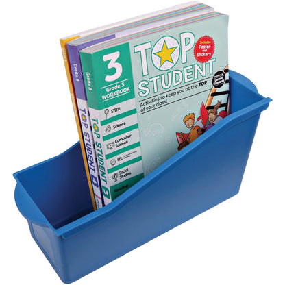 Deflecto Antimicrobial Kids Book Bin - 7.35" Height x 14.20" Width x 5.34" Depth - 1 Each