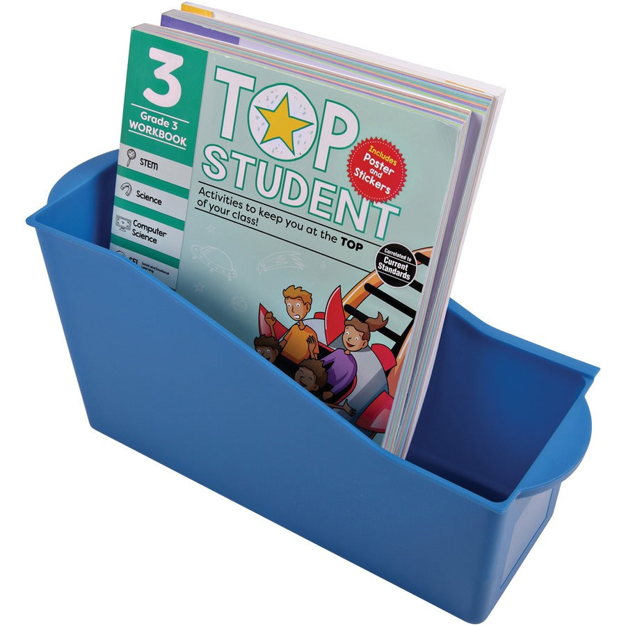 Deflecto Antimicrobial Kids Book Bin - 7.35" Height x 14.20" Width x 5.34" Depth - 1 Each
