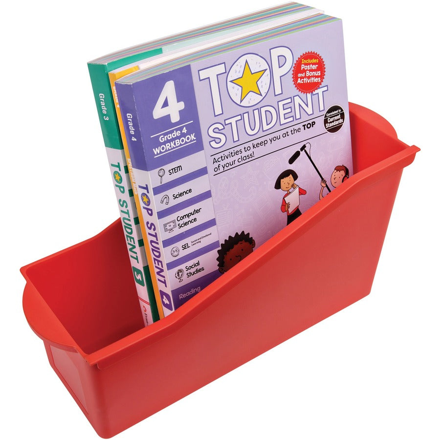 Deflecto Antimicrobial Kids Book Bin - 7.35" Height x 14.20" Width x 5.34" Depth - 1 Each