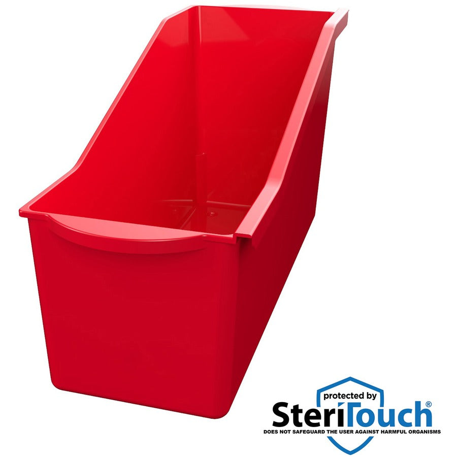 Deflecto Antimicrobial Kids Book Bin - 7.35" Height x 14.20" Width x 5.34" Depth - 1 Each