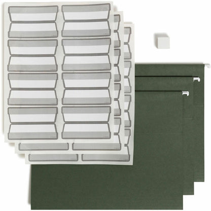 Smead 1/3 Tab Cut Letter Recycled Hanging Folder - 11 pt. - Paperboard - Standard Green - 10% Recycled - 20 / Box