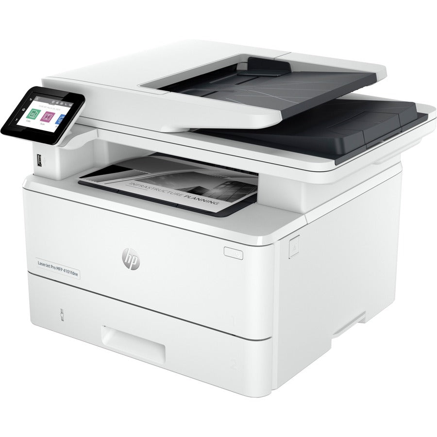 HP LaserJet Pro 4101fdne Laser Multifunction Printer - Monochrome - White - Copier/Fax/Printer/Scanner - 63 ppm Mono Pri