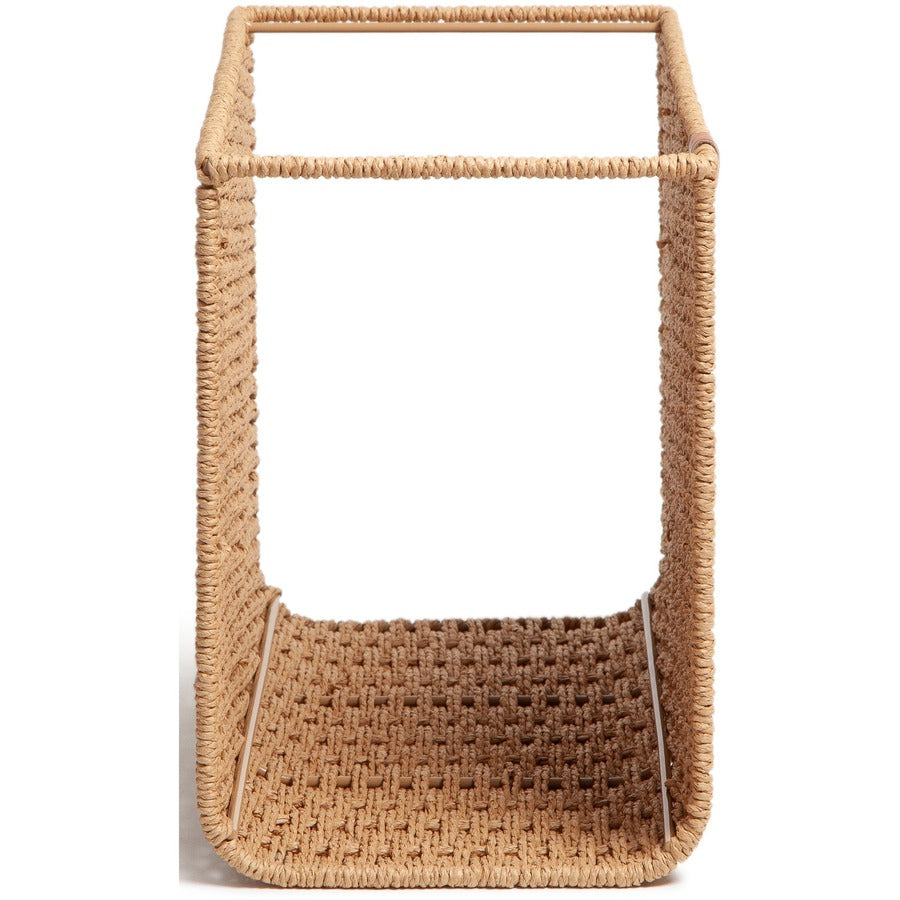 U Brands Woven File Basket - 10.20" Height x 13.80" Width x 7" Depth - Brown - 1 Each