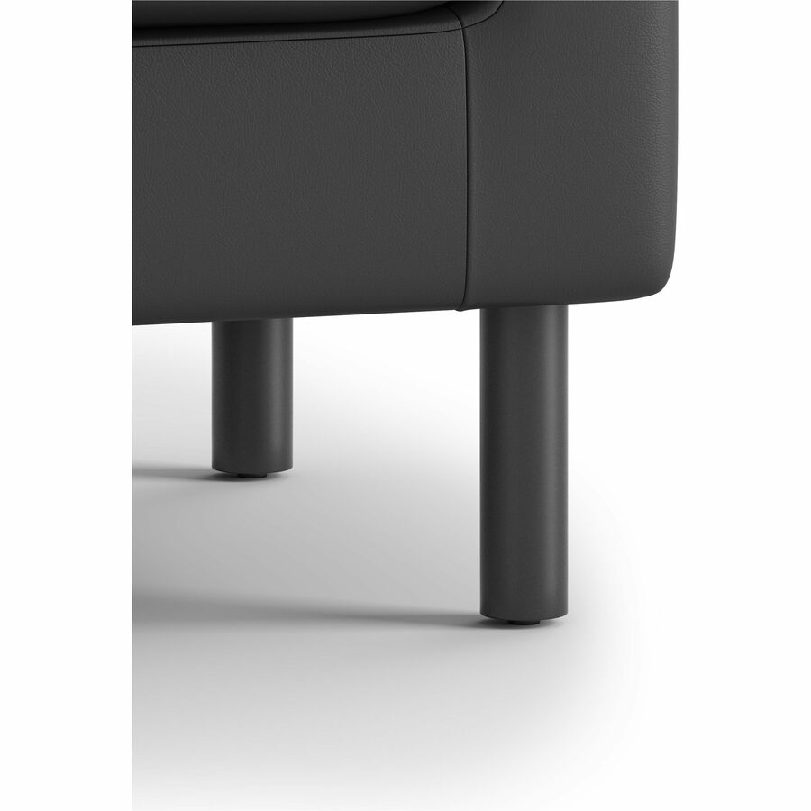 HON Parkwyn Loveseat - 29" Height x 53.5" Width x 26.8" Depth - Material: Polyurethane - Finish: Black - 1 Each
