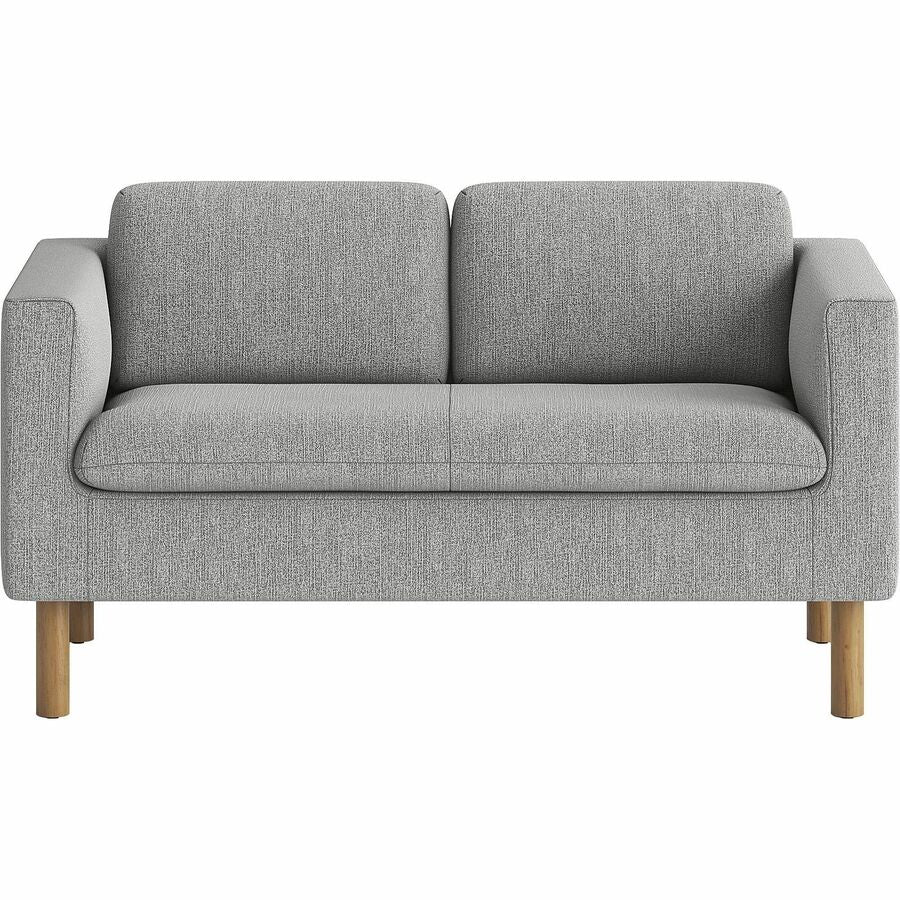 HON Parkwyn Loveseat - Material: Fabric - Finish: Gray - 1 Each