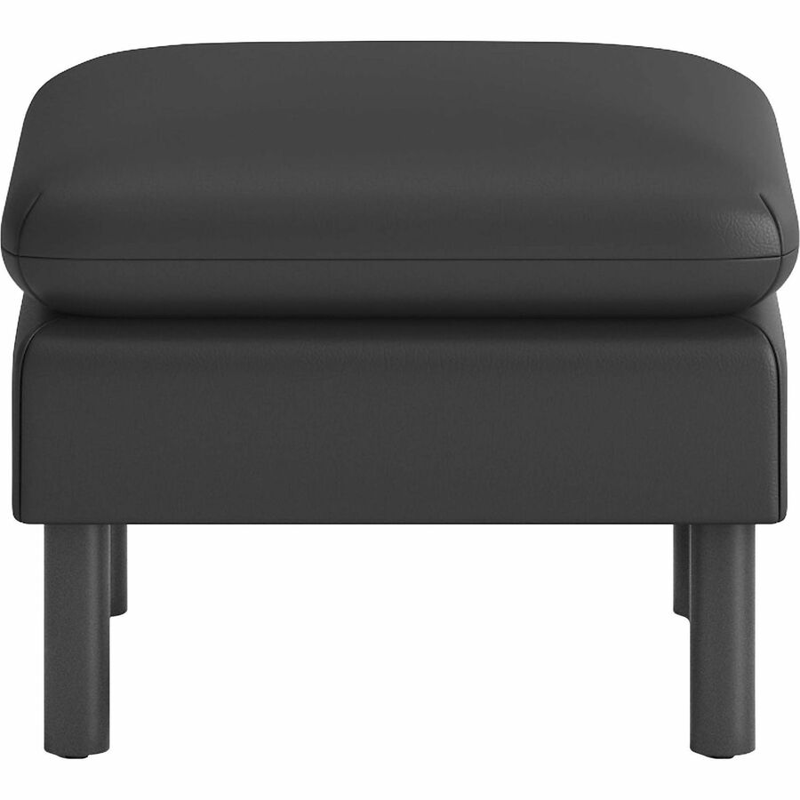 HON Parkwyn Ottoman - 17.8" Height x 24" Width x 23" Depth - Material: Polyurethane - Finish: Black - 1 Each