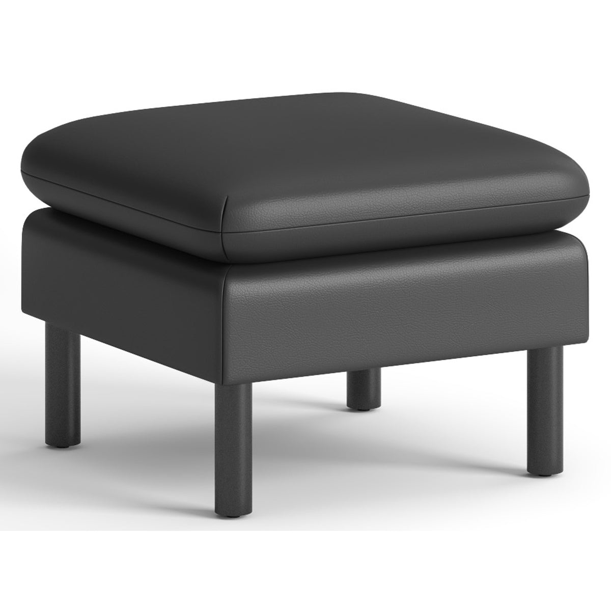 HON Parkwyn Ottoman - 17.8" Height x 24" Width x 23" Depth - Material: Polyurethane - Finish: Black - 1 Each