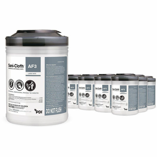PDI Sani-Cloth AF3 Germicidal Wipes - 6.75" Length x 6" Width - 12 / Carton