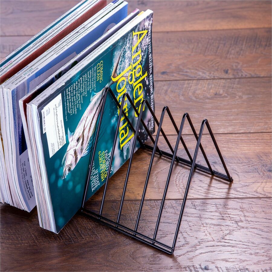 Officemate Triangle Wire Sorter - 7" Height x 7" Width x 11" Depth - Desktop - Sturdy - Black - Steel Wire - 1 Each
