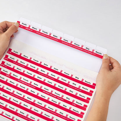 Avery® 8 Tab Easy Print & Apply Clear Label Sheet Refills (11226) - Inkjet, Laser - Clear - Plastic - 3 Total Sheets - 3