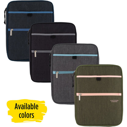 Mead Five Star Carry-All Zipper Binder - 1" Binder Capacity - 225 Sheet Capacity - 3 Ring - Fastener: Ring - 4 Divider -