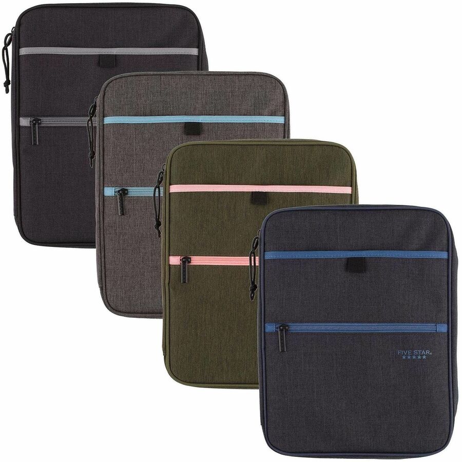 Mead Five Star Carry-All Zipper Binder - 1" Binder Capacity - 225 Sheet Capacity - 3 Ring - Fastener: Ring - 4 Divider -