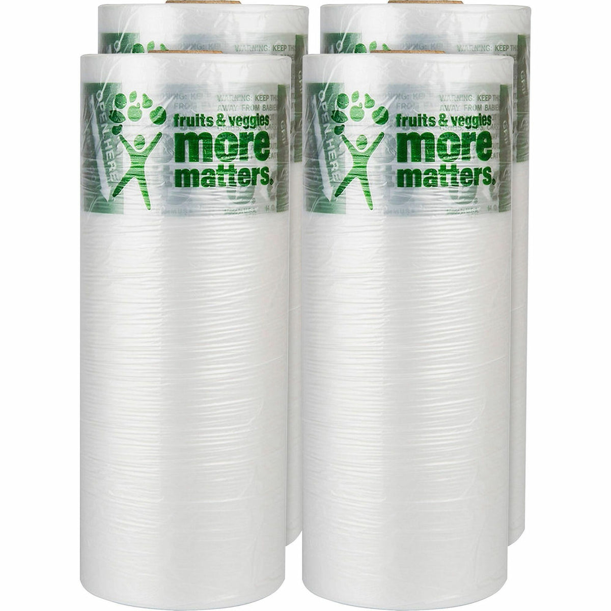 Inteplast More Matters Produce Bags - 20" Length x 12" Width x 0.35 mil (9 Micron) Thickness - Clear - Storage, Food - 8