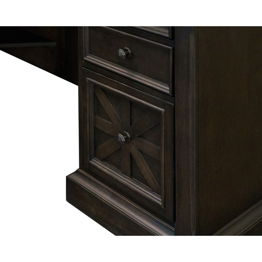 Martin Kingston Desk with Pedestal Box 1 of 2 - L-shaped - 30" Height x 66" Width x 30" Depth - Total Drawer(s): 4 - Mat