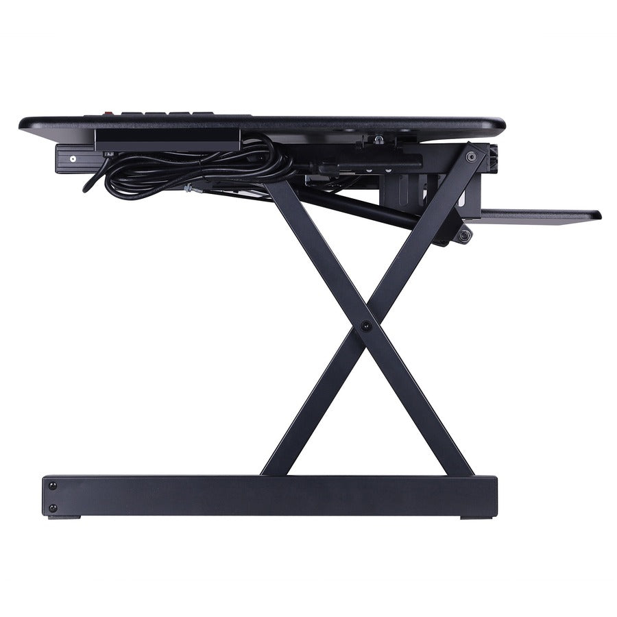 Rocelco Sit/Stand Desk Riser - 45 lb Load Capacity - 20" Height x 45.75" Width x 23.75" Depth - Black - 1 Each