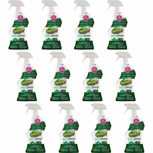 OdoBan Eucalyptus Deodorizer Disinfectant Spray - Ready-To-Use - 32 fl oz (1 quart) - Original Eucalyptus Scent - 12 / C