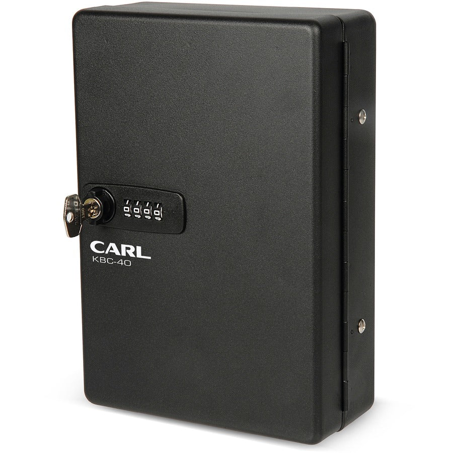 CARL Combination Key Cabinet - Combination Lock, Pre-drilled Mounting Hole - Black - Plastic - 1 Each