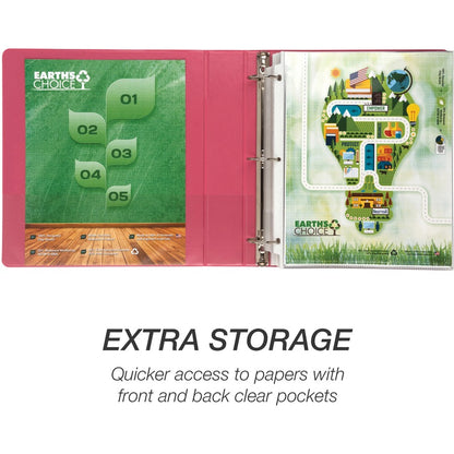 Samsill Earth's Choice Plant-based View Binders - 1 1/2" Binder Capacity - Letter - 8 1/2" x 11" Sheet Size - 3 Ring - F