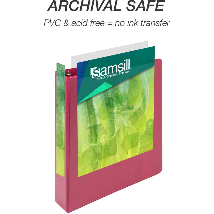 Samsill Earth's Choice Plant-based View Binders - 1 1/2" Binder Capacity - Letter - 8 1/2" x 11" Sheet Size - 3 Ring - F