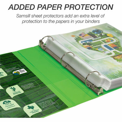 Samsill Earth's Choice Plant-based View Binders - 1 1/2" Binder Capacity - Letter - 8 1/2" x 11" Sheet Size - 3 Ring - F