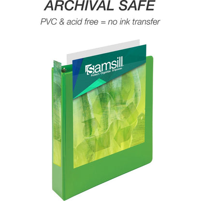 Samsill Earth's Choice Plant-based View Binders - 1 1/2" Binder Capacity - Letter - 8 1/2" x 11" Sheet Size - 3 Ring - F