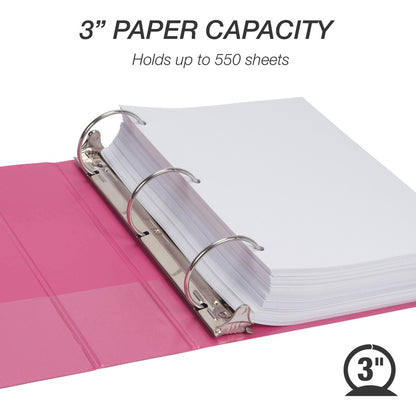 Samsill Earth's Choice Plant-based View Binders - 3" Binder Capacity - Letter - 8 1/2" x 11" Sheet Size - 3 Ring - Faste