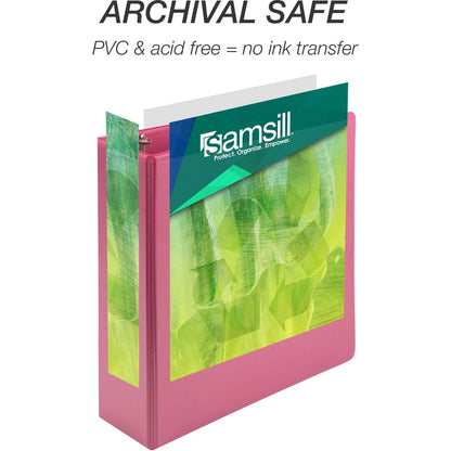 Samsill Earth's Choice Plant-based View Binders - 3" Binder Capacity - Letter - 8 1/2" x 11" Sheet Size - 3 Ring - Faste