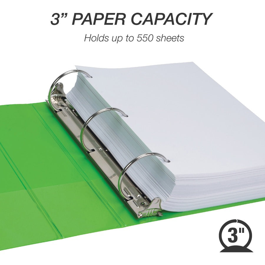 Samsill Earth's Choice Plant-based View Binders - 3" Binder Capacity - Letter - 8 1/2" x 11" Sheet Size - 3 Ring - Faste