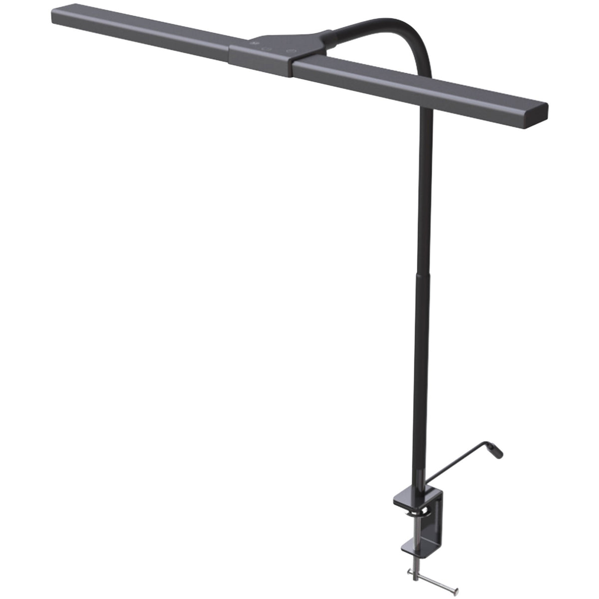 Data Accessories Company Clamp-On LED Desk Lamp - 20" Height x 18" Width - LED Bulb - Flexible Neck, Gooseneck, Dimmable